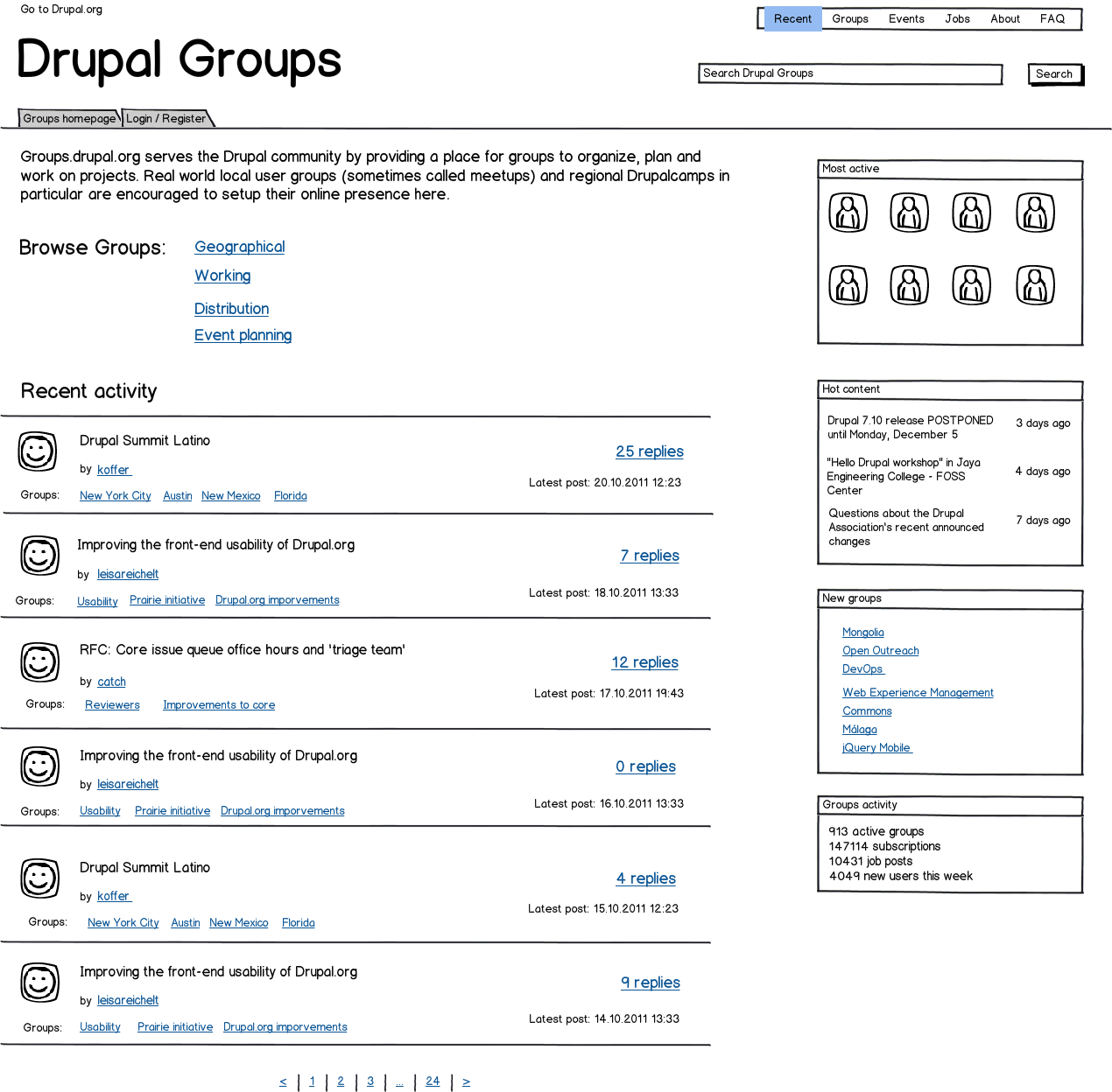 GDO front page not logged in